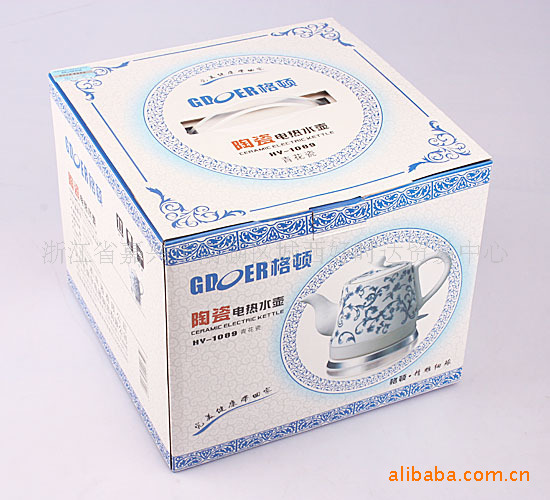 晓燕文化办公-提供格顿HY-1089陶瓷电热水壶（青花瓷）