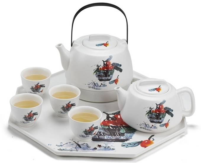 晓燕文化办公-提供格顿HY-1225/枇杷八边形茶具